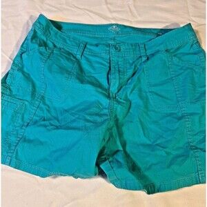 St Johns Bay Beachy Coastal Blue Walking Shorts Women's 10 Boho Hippie Medium